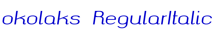 okolaks RegularItalic font